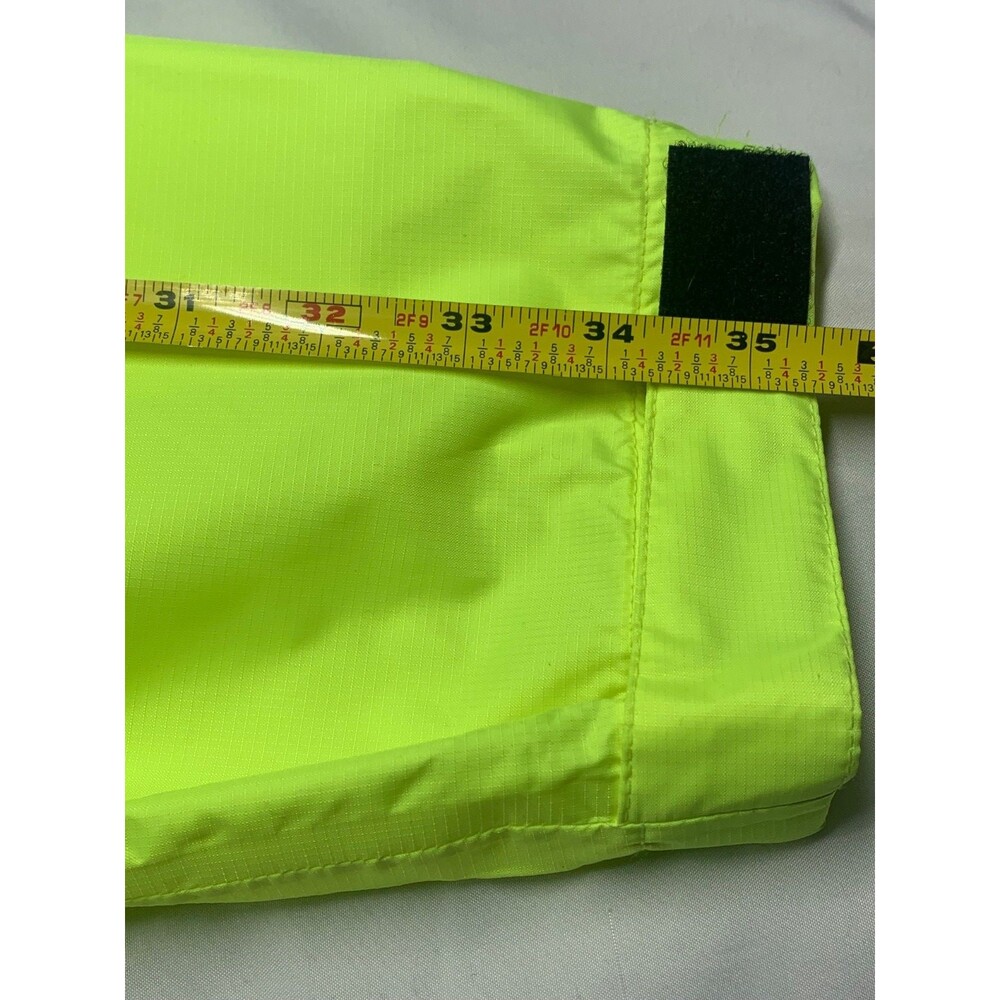 Novara Mens XXL Cycling Jacket Neon Green Reflective Vented Full Zip Shell REI - Picture 5 of 9